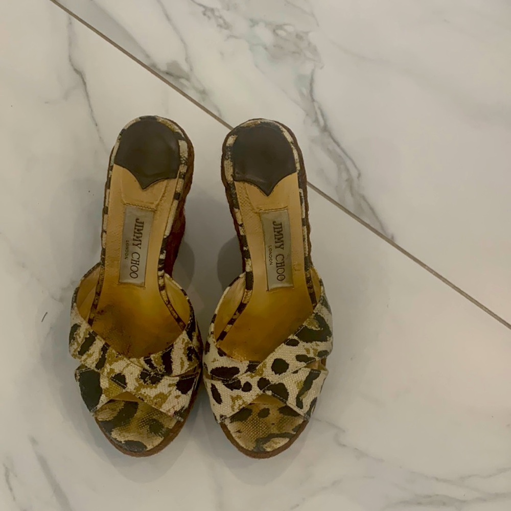 Jimmy Choo leopard wedge